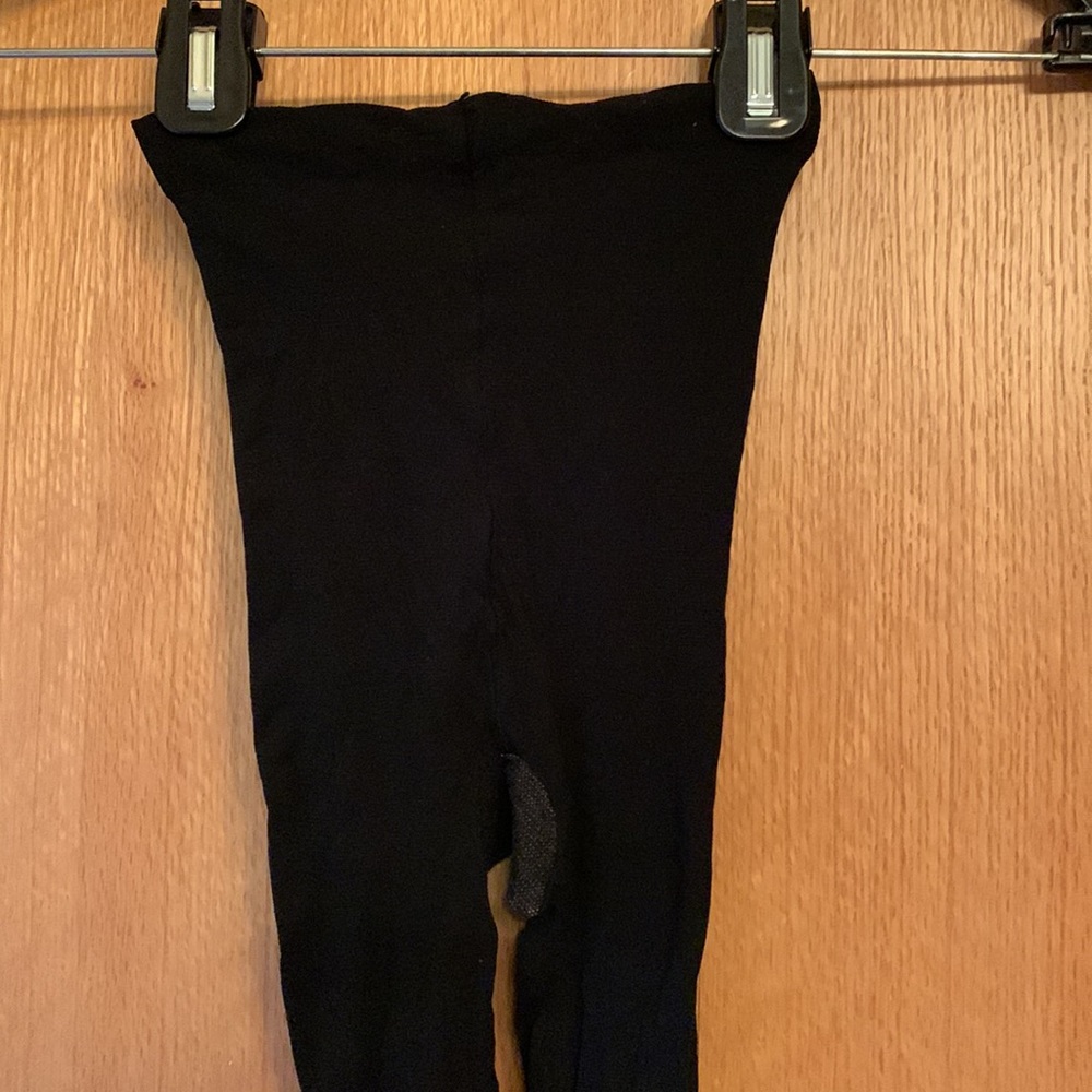 Jockey black opaque sheer hosiery pantyhose tights medium tall EUC
